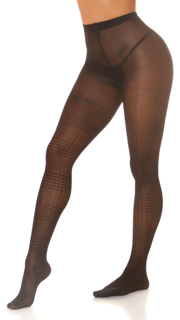 Tights with a pattern Black
